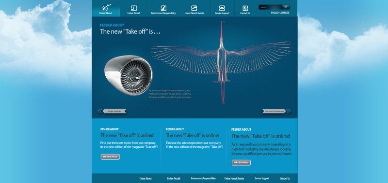 飞机制造网站之首页设计