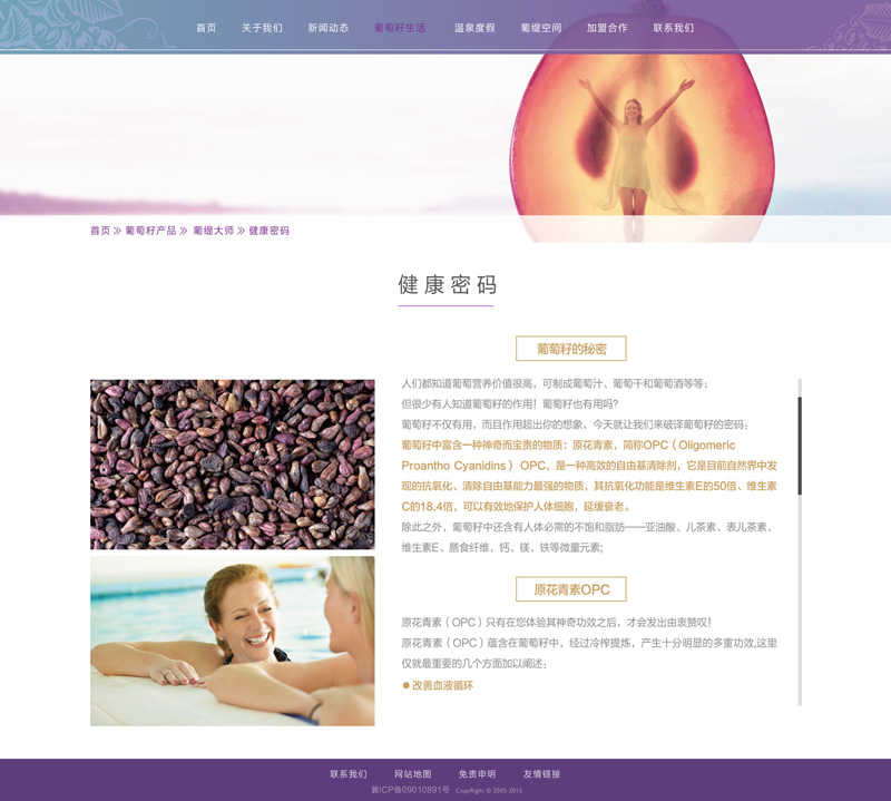温泉健康产品网站之产品理念设计